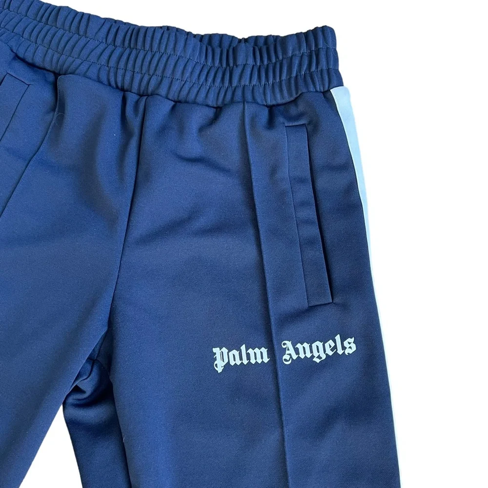 Palm Angels Track Pants Men’s Size Small CORE CLASSIC COLOR NAVY BLUE WHITE